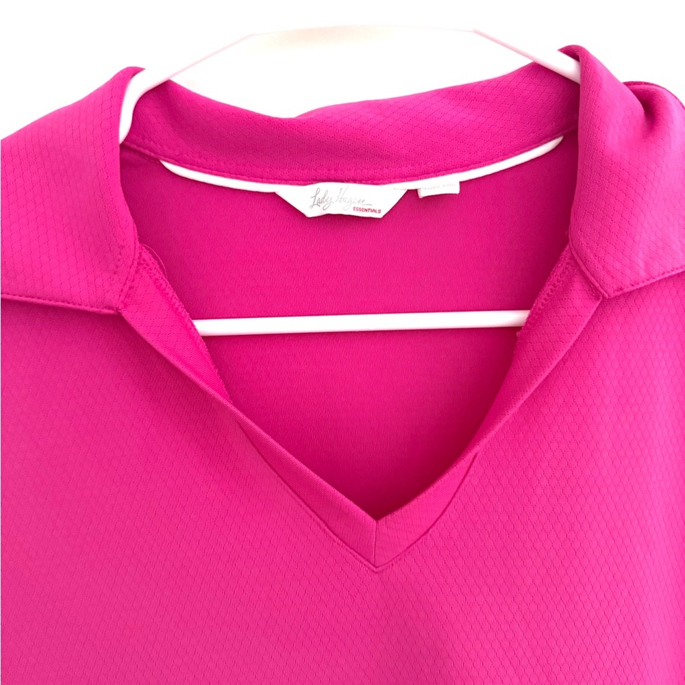 Lady Hagen Fuchsia Sleeveless Athletic Tank Top - Picture 3 of 4